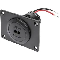Procar Power USB-C Einbausteckd. PD/QC 60 W + Montagepl. ohne LED 12 V, 24 V