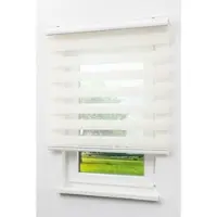 LYSEL - Qualitätsdoppelrollo Leinen, (B x H) 100cm x 175cm in beige/Leinen