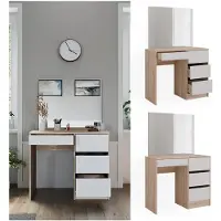 Vicco Schminktisch Sherry Sonoma 90 cm mit Spiegel, Model 40831