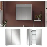 Vicco Badspiegelschrank Majest Weiß 67.4 x 68 cm, Model 40093