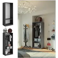 Vicco Kleiderschrank Elmo Anthrazit 80 x 200 cm, Model 50201