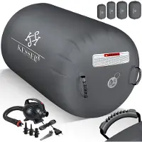 Kesser Aufblasbare Air Roll Airtrack, Gymnastik-Rolle inkl. Tragetasche & elektr. Luftpumpe Barrel Gymnastik Tumbling Yoga Gymnastik Rolle Gymnastikmatte, Fitnessrolle