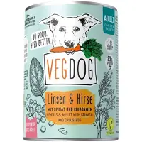 Vegdog Vegane Hundenassfutter Linsen & Hirse Adult