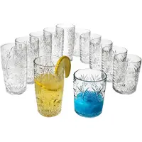 MamboCat 12tlg Set STARLA Longdrink-Gläser & Whisky-Tumbler mit Relief - 6x 829549 + 6x 829556