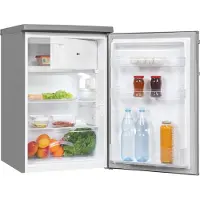 Exquisit Kühlschrank KS16-4-HE-040E inoxlook | Nutzinhalt: 109 L | Mit Gefrierfach