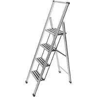 Wenko Klapptrittleiter Stehleiter Trittleiter 4-stufig Haushalt ausziehbar Steh