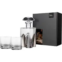 Eisch Germany Gläser-Set "GENTLEMAN, Made in Germany", (Set, 3 tlg., 1 Whiskykaraffe, 2 Whiskybecher im Geschenkkarton), mundgeblasen, in Handarbeit mit echtem Platin veredelt, 3-teilig