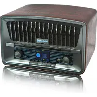 Roadstar HRA-270CD-MP3CD+BT CD-Radio Vintage Digital DAB+/FM Tragbares CD-MP3, Bluetooth USB, Fernbedienung Holz