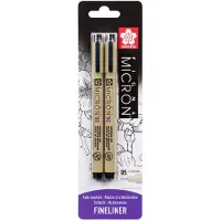 Sakura Pigma Micron 05 Schwarz 0,45mm 2Stücks
