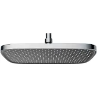 NEXTREND - GmbH Regenduschkopf D2201E - 30 x 21 x 4 cm - Anti-Kalk - Farbe wählbar, Farbe:Chrom / Schwarz matt