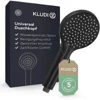 OEM Universal-Duschkop mit Wasserbesparungsoption, einfache Reinigung, Ø 11,7 cm, Duschkop mit 1 Düsenausführung, matt schwarz