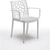 BICA Gartenbarstuhl mit modernen Armlehnen Matrix Armchair - Weiß