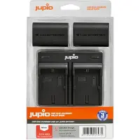 Jupio Set 2x LP-E6 1700mAh + USB-Doppelladegerät