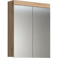 Trendteam Bad Spiegelschrank Amanda Asteiche Melamin/Spiegelglas 60 x 77 x 17 cm