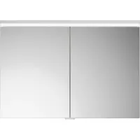 Burgbad Lin20 Spiegelschrank LED-Beleuchtung inklusive LED-Waschtischbeleuchtung, 2 Türen, 1000x700