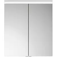 Burgbad Lin20 Spiegelschrank LED-Beleuchtung inklusive LED-Waschtischbeleuchtung,2 Türen, 600x700x1