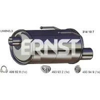 ERNST 314107 Endschalldämpfer für FORD KA (RU8) Auspuff