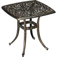 Outsunny - Beistelltisch - 54 x 54 x 52,5 cm - bronze