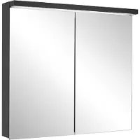 Schneider BORDO TW LED Lichtspiegelschrank, 1 Tür Anschlag wechselbar, Steckdose links, 59,5x72,6x1