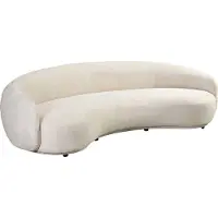 HOME DELUXE - Sofa CASARA 258 x 128 x 72 cm - Webstoff Beige I Modernes Wohnzimmer Sofa, 3 - Sitzer