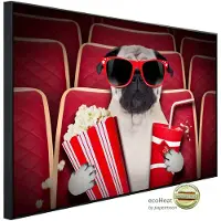 Papermoon Infrarotheizung »EcoHeat - Hund im Kino«, Matt-Effekt - bunt