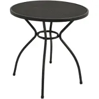 Degamo Gartentisch Bistrotisch Balkontisch CLASSIC 70cm rund, Stahl + Streckmetall anthrazit