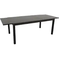 Degamo Ausziehtisch ELBA 200/300x110cm, Aluminium anthrazit + Glas schwarz