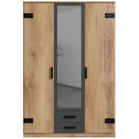 Wimex Kleiderschrank Liverpool Schlafzimmerschrank 135x58x199cm Plankeneiche graphit