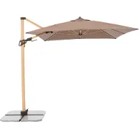 Doppler Pendelschirm 'Alu-Wood Ultra AX', greige, ca. 300 x 220 cm