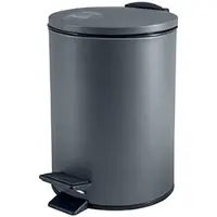 Spirella Treteimer Cannes - dunkelgrau - 3L - Metall - 17 x 25 cm