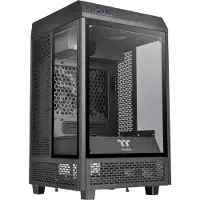 Thermaltake The Tower 100, Mini Tower, PC, Schwarz, Mini-ITX, SPCC, Gehärtetes Glas, Gaming