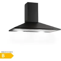 Klarstein Zugspitze 90 Dunstabzugshaube Wandanbau 65W 330m3/h LED Schwarz