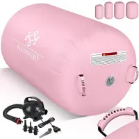 Kesser Aufblasbare Air Roll Airtrack, Gymnastik-Rolle inkl. Tragetasche & elektr. Luftpumpe Barrel Gymnastik Tumbling Yoga Gymnastik Rolle Gymnastikmatte, Fitnessrolle