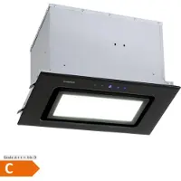 Klarstein Dunstabzugshaube Unterbau, Einbau-Dunstabzugshaube Flach mit Spülmaschinenfestem Aluminium-Fettfilter, 506m³/h Luftstrom, LEDs, Abzugshaube aus Stahl, Dunstabzugshaube ohne Abluftrohr