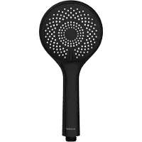 Wenko Duschkopf Regendusche WATERSAVING Ø11cm Rund Schwarz Handbrause Wellness