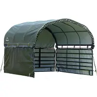 ShelterLogic , Seitenverkleidung für Weidezelt / Weideunterstand 370 x 370 x 170 cm, grün, 370 x 370 x 170 cm (L x B x H), ohne Stahlgestell