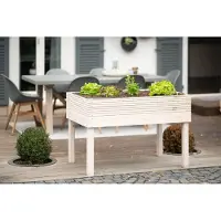 Westmann Holz Hochbeet Frieda Grau 119x75x79 cm