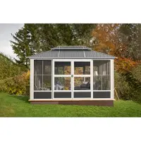 Sojag Olan 1014 Pavillon mit Seitenteilen Grau 4x3 m