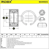 RIDEX Radlagersatz Vorne passend für MERCEDES-BENZ A-Klasse (W169) 654W0212