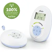 Alecto DBX-112 - DECT Babyphone mit Full ECO-Modus und Display, weiß/blau
