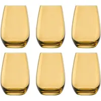 Ich-zapfe Farbige Trinkgläser ELEMENTS 6er-Set, Bernstein, 465 ml