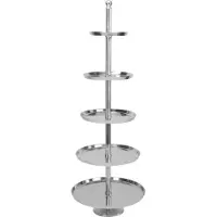 Doabuy Etagere XXL Servierständer 5-stöckig 170cm Teller Obst Laden Deko Aluminium
