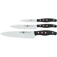 Zwilling Twin Pollux Serie Messerset, 3-teilig - Schälmesser 10cm + Fleischmesser 16cm + Kochmesser 20cm
