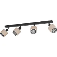 Eglo Japandi Deckenlampe Rosley 4L – schwarz mit Creme