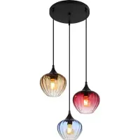 Globo Lighting Hängeleuchte Metall schwarz matt, 3x E27