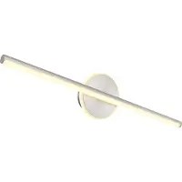 Globo Lighting Wandleuchte Metall Nickel matt, Acryl opal, IP44, BxH: 608x130mm, AL: 74mm, inkl. LED 10W 230V, 980lm Source, 720lm Output, 4000K