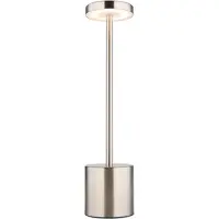 Globo Tischlampe Tischleuchte silber Wohnzimmerlampe CCT Akku Touchdimmer, Metall Kunststoff, 1,2W 138Lm 2700K 4500K 6000K, H 34 cm