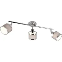 TRIO 3-flammiger Deckenstrahler Silber Breite 80cm