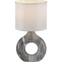 JUST LIGHT Tischlampe Carara grau