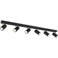Globo Lighting Globo Robby Aufbaustrahler - schwarz mit Chrom - 6Leuchten - 6xGu10 - Smart geeignet